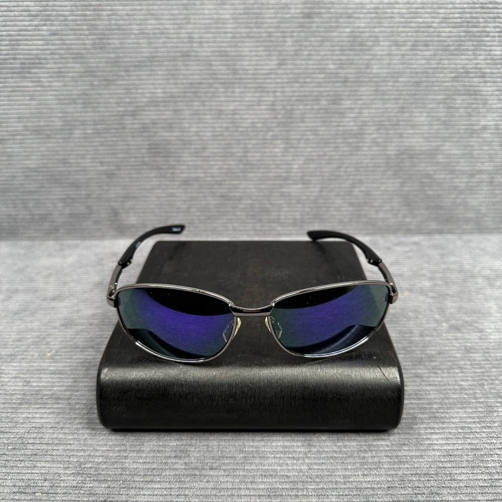 Gunmetal Wrap Sunglasses Blue Mirror Lens Sporty Shades 2817RV Y2k